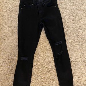 Distressed Black Jeans